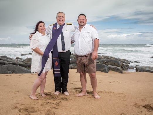 Wedding ceremony by Dr. Gerrit Rademeyer in Cape St Francis