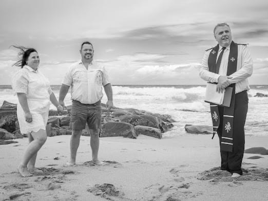 Wedding ceremony by Dr. Gerrit Rademeyer in Cape St Francis