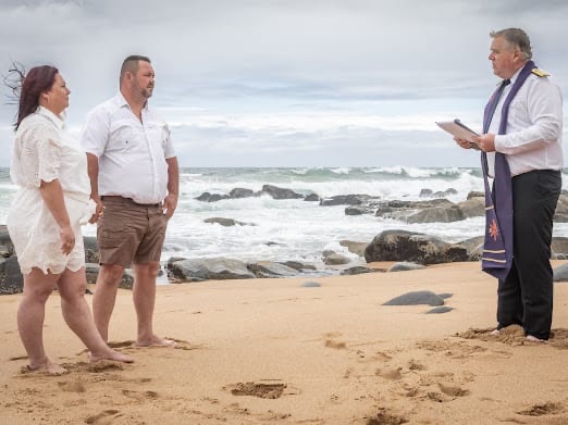 Wedding ceremony by Dr. Gerrit Rademeyer in Cape St Francis