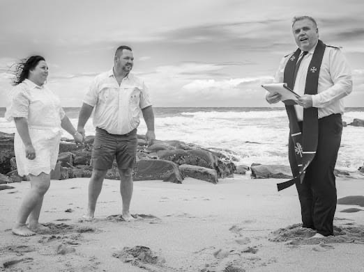 Wedding ceremony by Dr. Gerrit Rademeyer in Cape St Francis