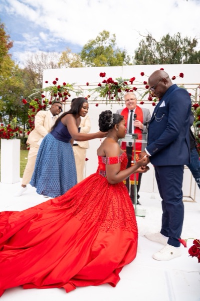 Wedding ceremony by Dr. Gerrit Rademeyer in Cape St Francis